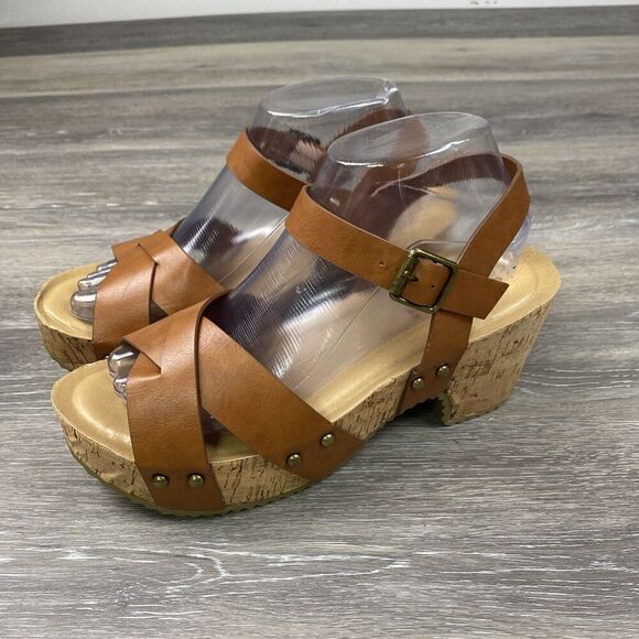 Journee Collection Shoes - Journee Collection Womens Valentina Tru‎ Comfort Foam Ankle Strap Platform 9